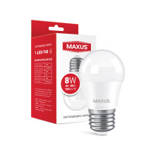 Лампа світлодіодна G45 8W 4100K 220V E27 1-LED-748 · MAXUS · lampa-svitlodiodna-g45-8w-4100k-220v-e27-1-led-748
