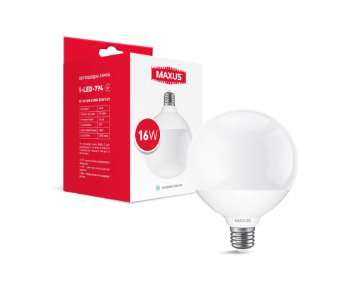 Лампа світлодіодна G110 16W 4100K 220V E27