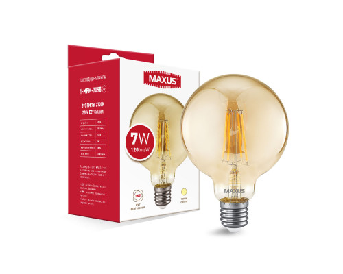 Лампа світлодіодна G95 FM 7W 2700K 220V E27 Golden