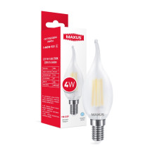 Лампа світлодіодна C37 FM-T 4W 4100K 220V E14 Frosted · MAXUS · lampa-svitlodiodna-c37-fm-t-4w-4100k-220v-e14-frosted