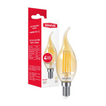 Лампа світлодіодна C37 FM-T 6W 4100K 220V E14 Clear · MAXUS · lampa-svitlodiodna-c37-fm-t-6w-4100k-220v-e14-clear-1-mfm-737