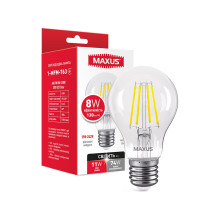 Лампа світлодіодна A60 FM 8W 4100K 220V E27 Clear · MAXUS · lampa-svitlodiodna-a60-fm-8w-4100k-220v-e27-clear-1-mfm-763