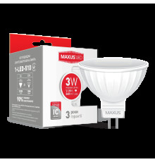 LED лампа Maxus MR16 3W яскраве світло GU5.3 AP (1-LED-510)