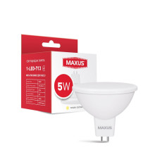 Лампа світлодіодна MAXUS 1-LED-713 MR16 5W 3000K 220V GU5.3