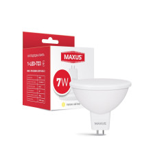 Лампа світлодіодна MAXUS 1-LED-723 MR16 7W 3000K 220V GU5.3 · MAXUS · lampa-svitlodiodna-maxus-1-led-723-mr16-7w-3000k-220v-gu5-3
