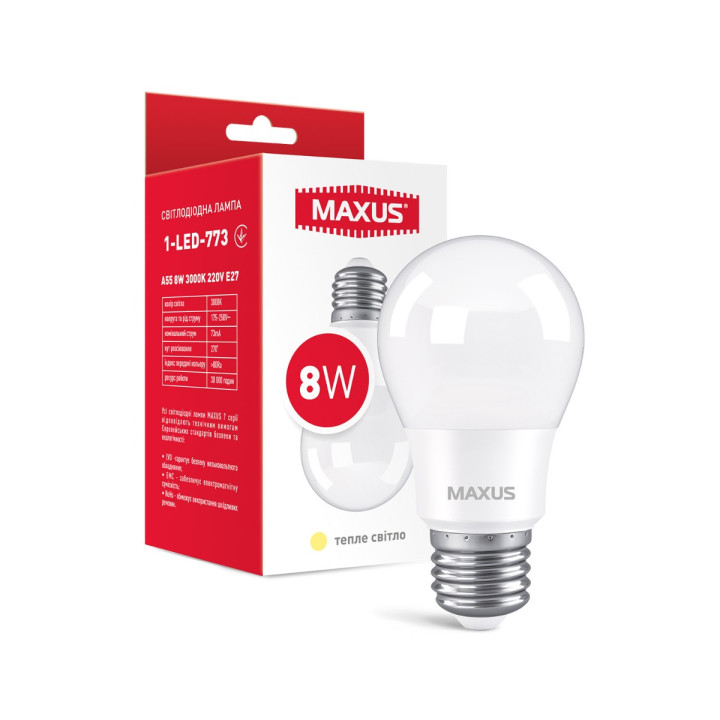 Лампа світлодіодна MAXUS 1-LED-776 A60 10W 4100K 220V E27 · MAXUS · lampa-svetodiodnaja-maxus-1-led-776-a60-10w-4100k-220v-e27