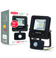LED-прожектор з датчиком руху MAXUS 10W, 5000K