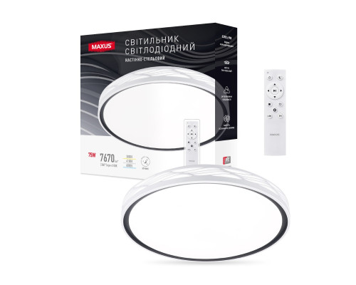 Світильник світлодіодний настінно-стельовий Maxus Functional Ceiling light 75W 3CCT Remote Line (з пультом дистанційного керування)