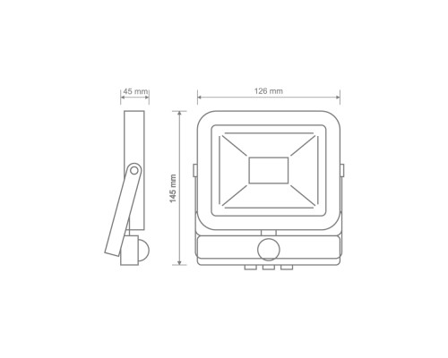 LED-прожектор з датчиком руху MAXUS FL-01 10W, 5000K sensor