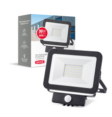 LED-прожектор з датчиком руху MAXUS FL-01 30W, 5000K sensor