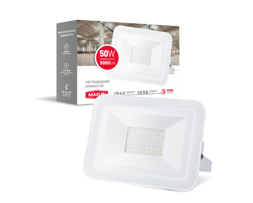 Прожектор світлодіодний MAXUS FL-02 50W, 5000K