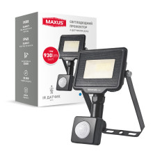 Світлодіодний прожектор з датчиком руху MAXUS FL-04 10W 5000K sensor · MAXUS · prozhektor-maxus-fl-04-10w-5000k-sensor-1-mfl-04-1050s