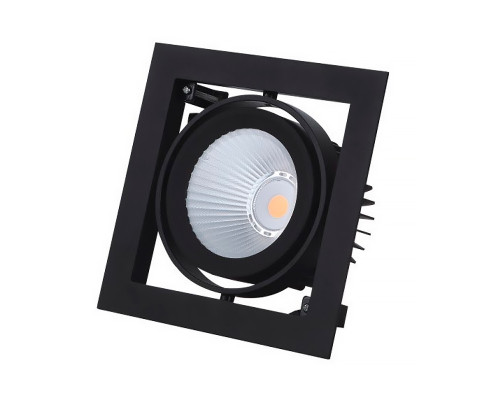 Світлодіодний світильник точковий врізний поворотний Maxus Recessed Track Downlight 6W 3CCT Black