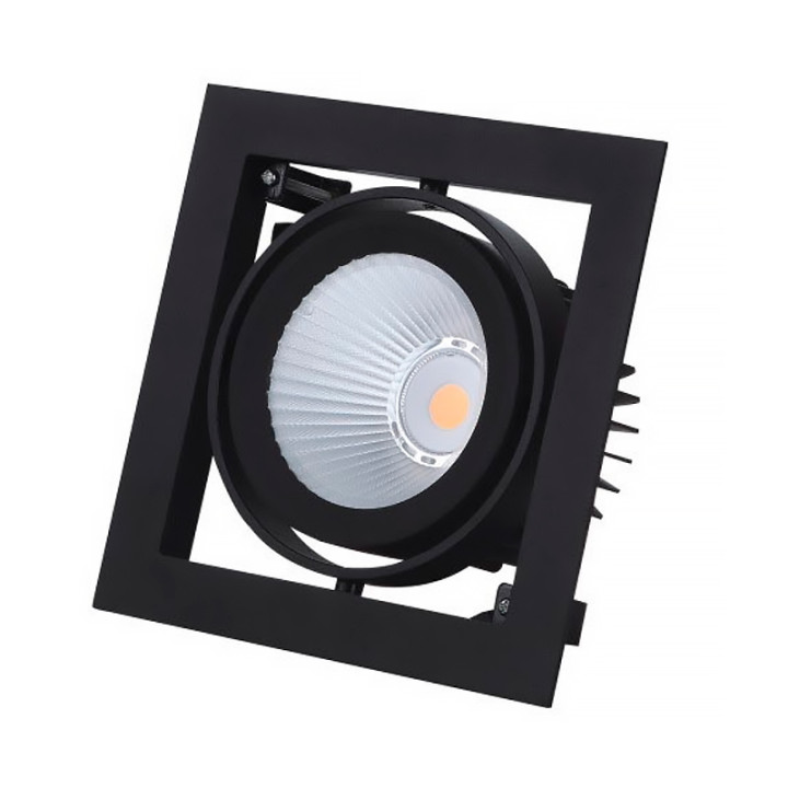 Світлодіодний світильник точковий врізний поворотний Maxus Recessed Track Downlight 6W 3CCT Black · MAXUS · maxus-1-mrd-6w-blc