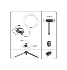 Лампа кільцева на міні штативі Maxus Blogger Ring Light 16W 30D Mini Stand