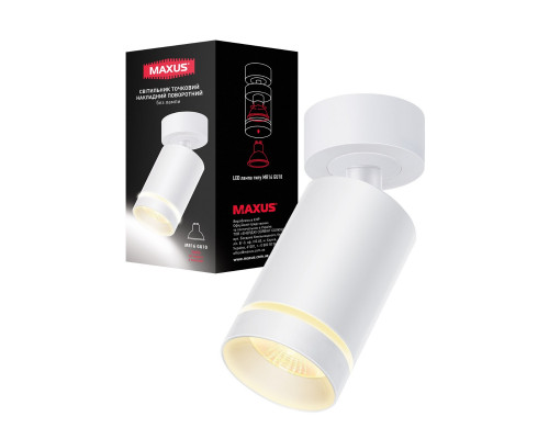 Світильник світлодіодний Maxus Surface Downlight 12W 4100K Black