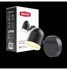Спот світильник MAXUS MSL-01C 4W 4100K чорний