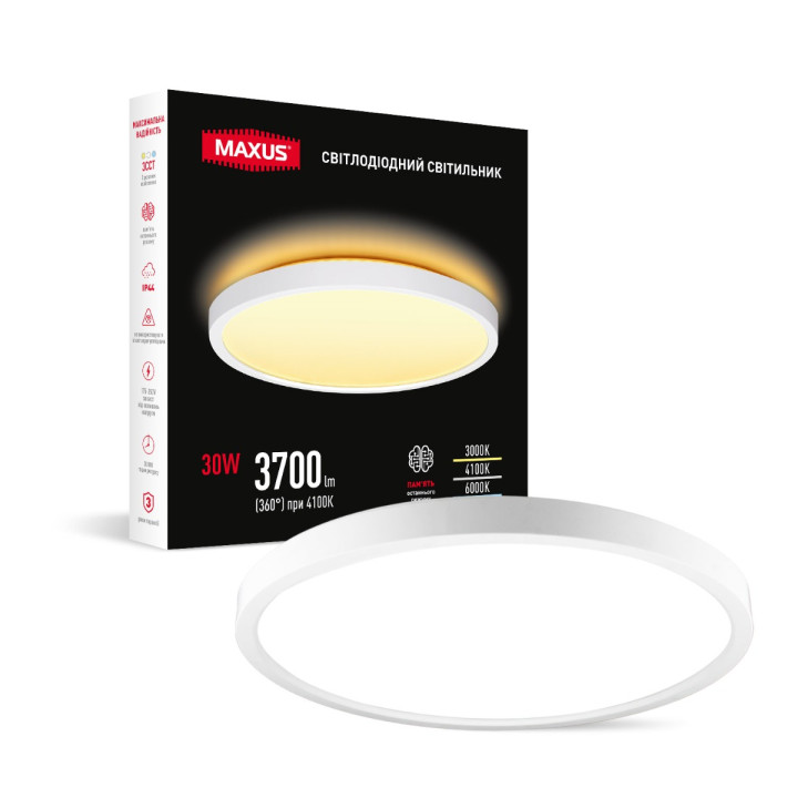 Світильник світлодіодний MAXUS Slim Panel Light 20W 3CCT 3-step Circle White · MAXUS · maxus-1-msp-20w-slim-wh