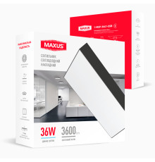 Накладний настінно-стельовий світлодіодний світильник 1-MSP-2441-SSW MAXUS SP Ceiling 24W 4100K Square Slim White