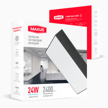 Накладний настінно-стельовий світлодіодний світильник 1-MSP-3641-SSW MAXUS SP Ceiling 36W 4100K Square Slim White · MAXUS · maxus-1-msp-3641-ssw