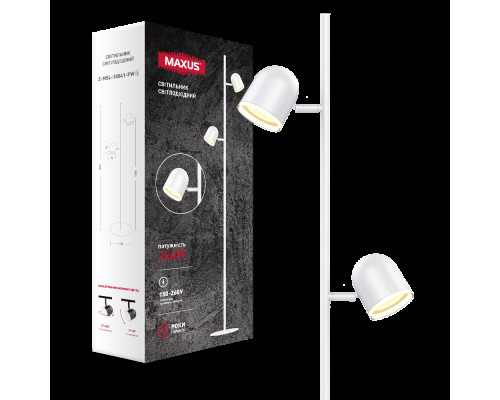 Спот світильник на 2 лампи MAXUS MSL-01F 2x4W 4100K білий