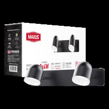 Спот світильник на 2 лампи MAXUS MSL-01W 2x4W 4100K чорний · MAXUS · spotovyj-svetil-nik-maxus-msl-01w-2x4w-4100k-chernyj