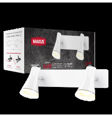 Спот світильник на 2 лампи MAXUS MSL-02W 2x4W 4100K білий