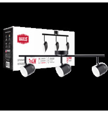 Спот світильник на 3 лампи MAXUS MSL-01C 3x4W 4100K чорний