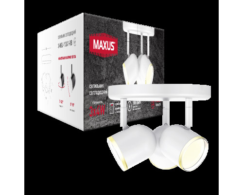 Спот світильник на 3 лампи MAXUS MSL-01R 3x4W 4100K білий