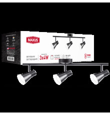 Спот світильник на 3 лампи MAXUS MSL-02C 3x4W 4100K чорний
