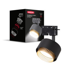 Світильник трековий поворотний без лампи MAXUS Track Design Base GX53 Black Golden