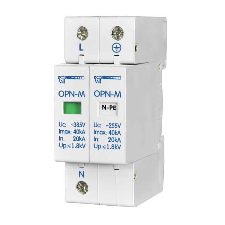 Обмежувачі імпульсних перенапруг OPN-M (2S) 20kA · NOVATEK · NTOPN2S20