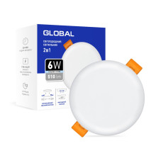 Точковий врізний-накладний LED-світильник GLOBAL SP 2in1 6W, 4100K (коло)