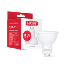Лампа світлодіодна MAXUS 1-LED-717 MR16 5W 3000K 220V GU10