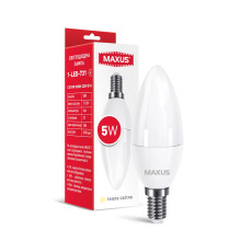 Лампа світлодіодна MAXUS 1-LED-731 C37 5W 3000K 220V E14
