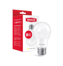Світлодіодна лампа MAXUS 1-LED-773 A55 8W 3000K 220V E27
