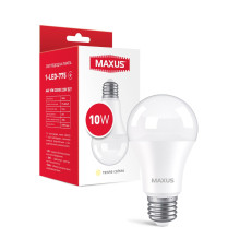 Світлодіодна лампа MAXUS 1-LED-775 A60 10W 3000K 220V E27