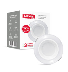 Розумний світильник MAXUS 3-step 12W (змінні яскравість і колір) круг