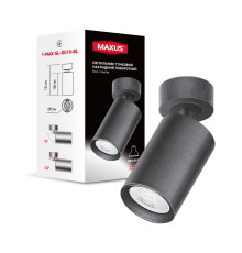 Світильник точковий накладний поворотний без лампи MAXUS Spot Light Base GU10 Black