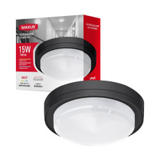 Накладний настінно-стельовий світлодіодний світильник MAXUS MBH 15W 3CCT IP65 BL Circle
