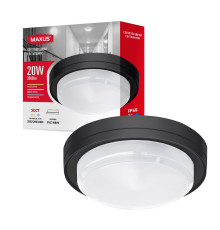 Накладний світлодіодний світильник MAXUS MBH 20W 3CCT IP65 BL Circle