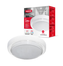 Світильник світлодіодний аварійний акумуляторний MAXUS MBH 20W 3CCT IP65 Emergency WH Circle