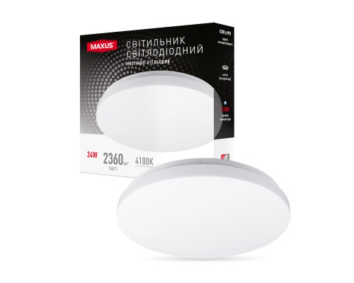 Світильник світлодіодний настінно-стельовий Maxus Ceiling light 24W 4100K C (коло)