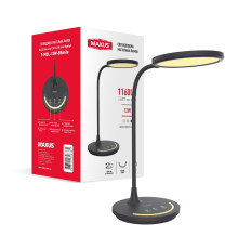 Настільна світлодіодна лампа MAXUS Desk Lamp 12W 3CCT BL Smile Nightlight