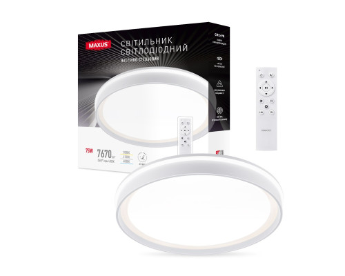Світильник світлодіодний настінно-стельовий Maxus Functional Ceiling light 75W 3CCT Remote Line (з пультом дистанційного керування)