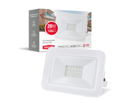 Прожектор світлодіодний MAXUS FL-02 20W, 5000K