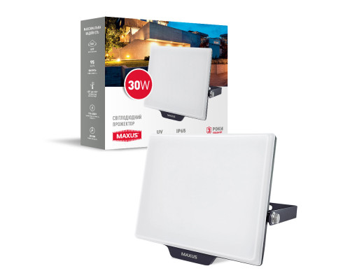 Прожектор світлодіодний MAXUS 30W 5000K IP65 PL