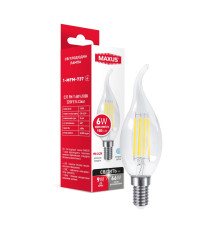 Лампа світлодіодна C37 FM-T 6W 4100K 220V E14 Clear