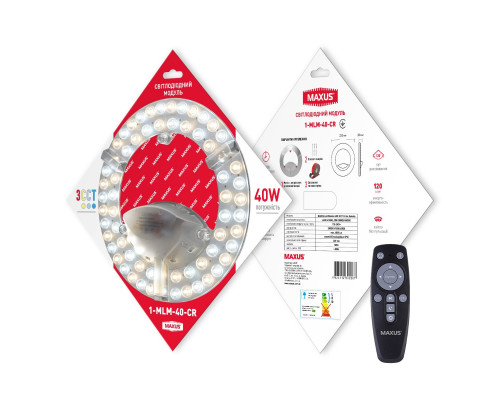 Світлодіодний модуль з пультом дистанційного керування 1-MLM-40-CR MAXUS Led Module 40W 3CCT Circle Remote