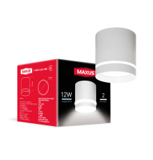 Світильник світлодіодний Maxus Surface Downlight 12W 4100K White